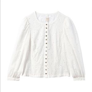 LA VIE Rebecca Taylor Sweet Pea Embroidered Top